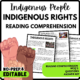 Indigenous Rights Reading Comprehension Worksheet-Printable and Editable