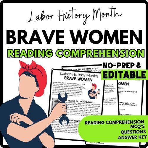 Brave Women Reading Comprehension Worksheet-Printable and Editable