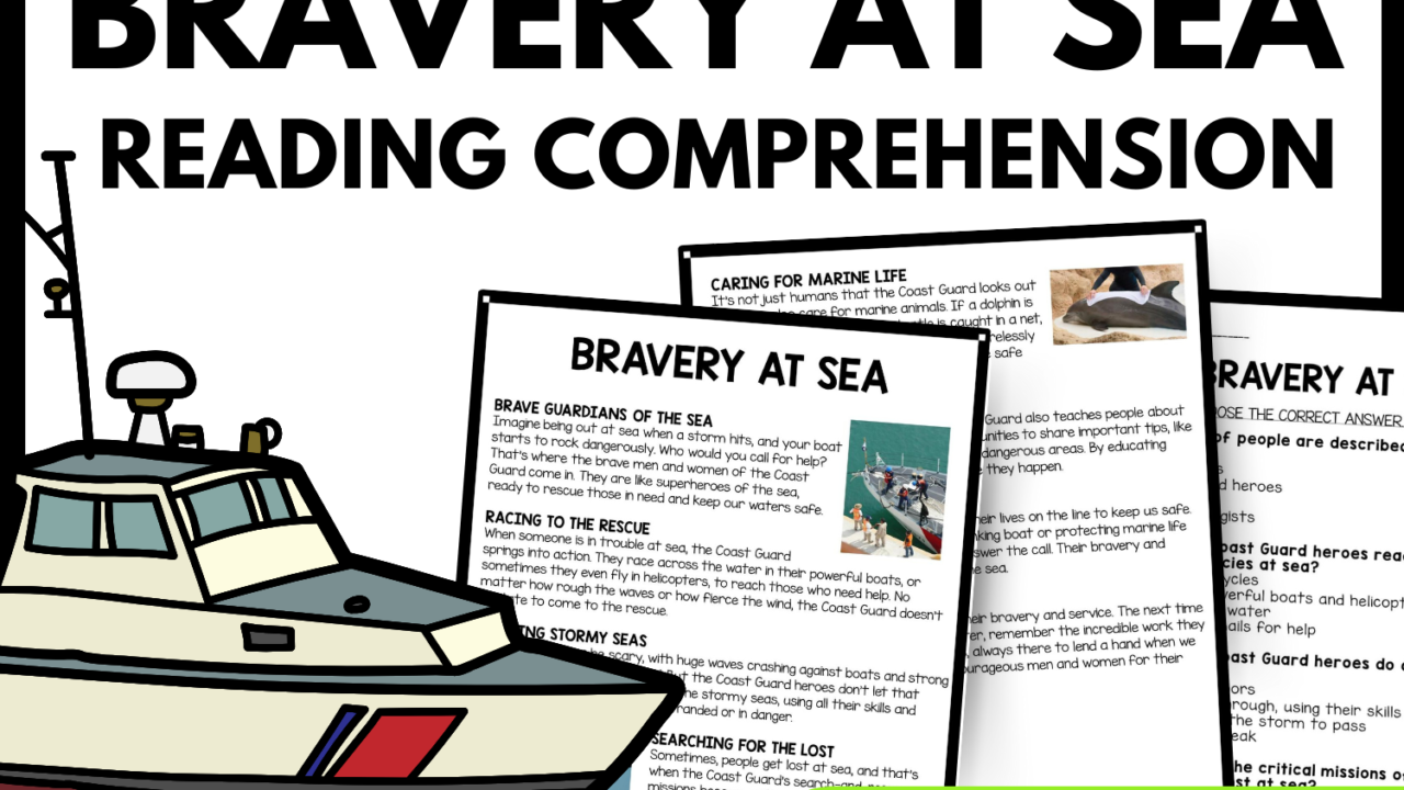 Women's History Month Bravery at Sea Reading Comprehension Worksheet-Printable and Editable