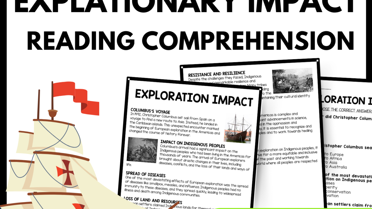 Exploration Impact Reading Comprehension Worksheet-Printable and Editable