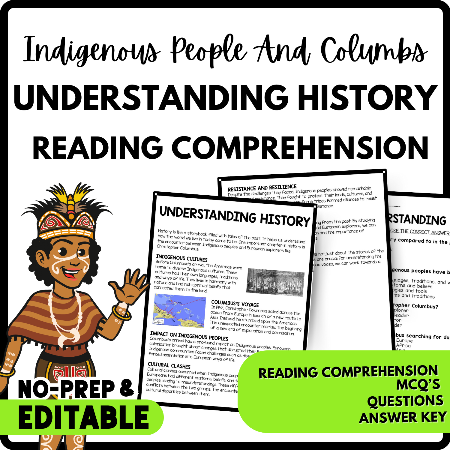 Understanding History Reading Comprehension Worksheet-Printable and Editable