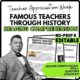 Famous Teachers Through History Reading Comprehension Worksheet-Printable and Editable