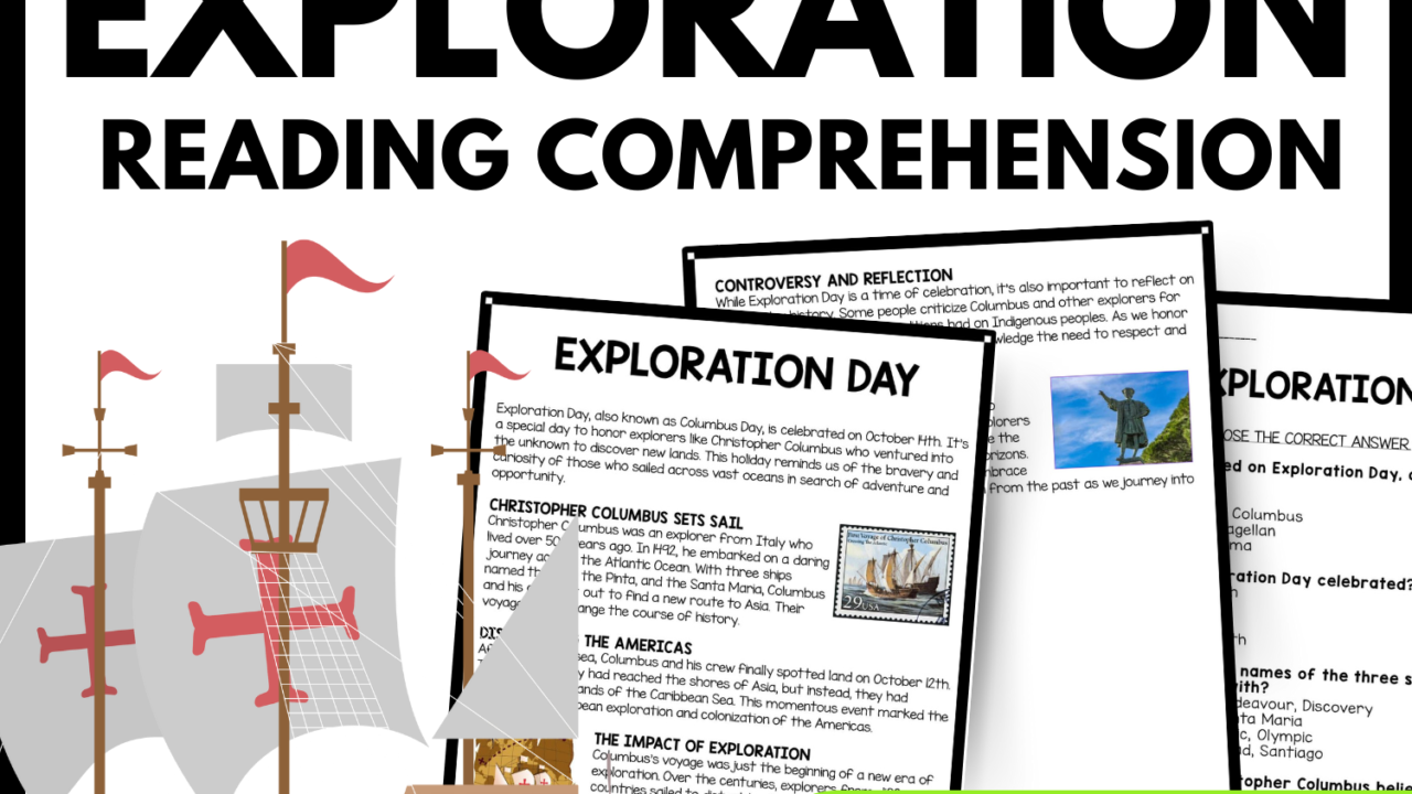 Women's History Month Exploration Day Reading Comprehension Worksheet-Printable and Editable