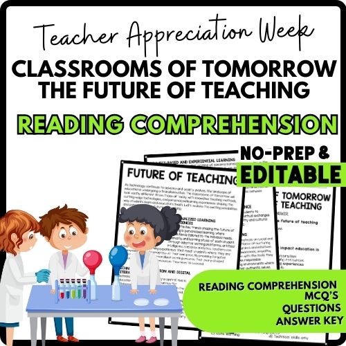 Classrooms of Tomorrow The Future of Teaching Reading Comprehension Worksheet-Printable and Editable