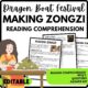 Making Zongzi Reading Comprehension Worksheet-Printable and Editable