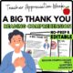 Teacher Appreciation Week Teacher Appreciation Week A Big Thank You Reading Comprehension Worksheet-Printable and Editable