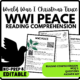 WWI Peace Reading Comprehension Worksheet-Printable and Editable