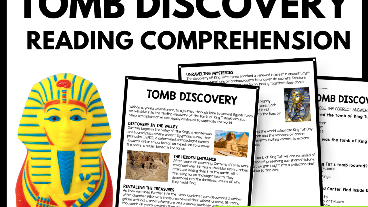 Tomb Discovery Reading Comprehension Worksheet-Printable and Editable