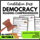 Women's History Month Democracy's Foundation Reading Comprehension Worksheet-Printable and Editable