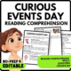 Women's History Month Curious Events Day Reading Comprehension Worksheet-Printable and Editable