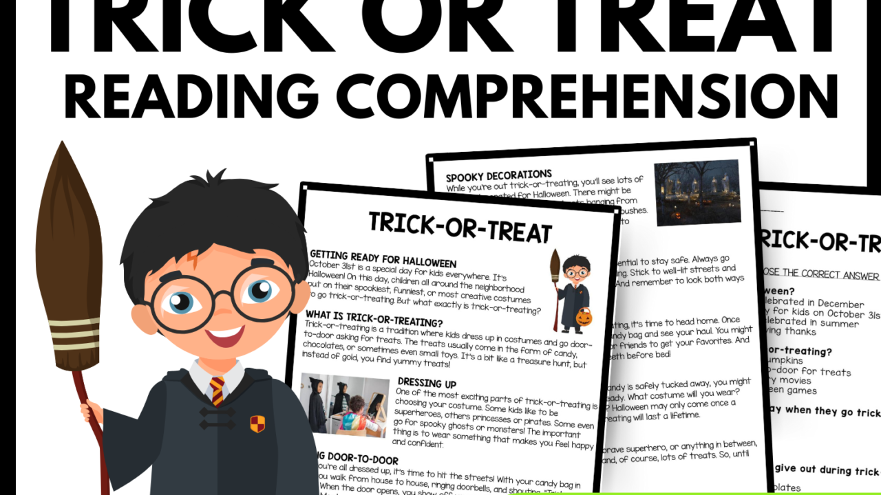 Women's History Month Trick Or Treat Reading Comprehension Worksheet-Printable and Editable