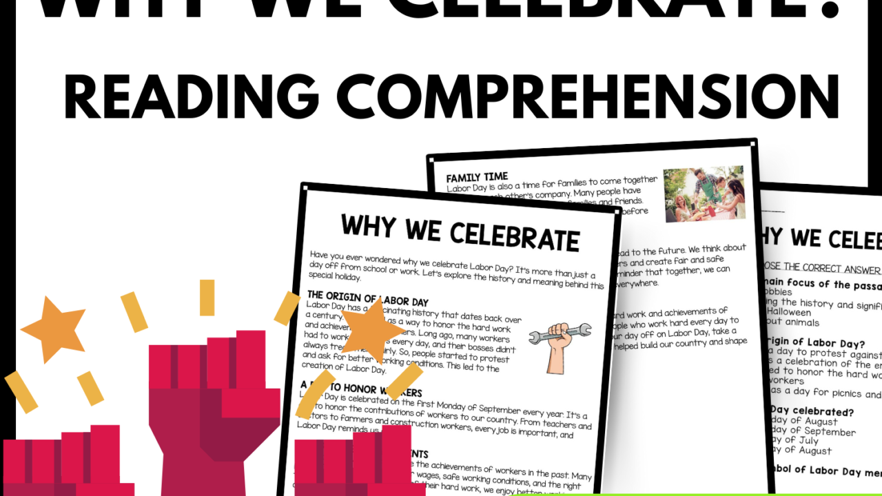 Why we celebrate? Reading Comprehension Worksheet-Printable and Editable