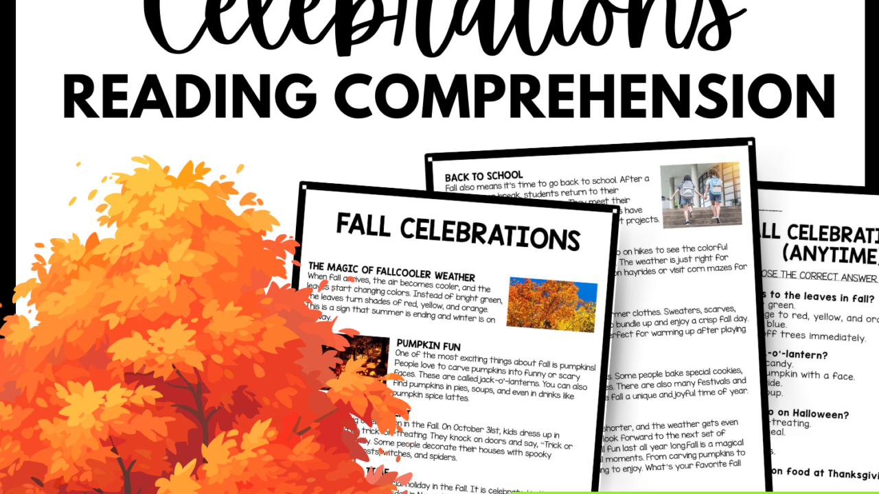 Women's History Month FALL CELEBRATIONS  Reading Comprehension Worksheet-Printable and Editable