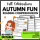 Women's History Month Autumn Fun Reading Comprehension Worksheet-Printable and Editable