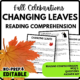 Women's History Month Changing Leaves Reading Comprehension Worksheet-Printable and Editable