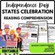 How different states celebrate Independence Day Reading Comprehension Worksheet-Printable and Editable