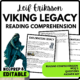 Viking Legacy Reading Comprehension Worksheet-Printable and Editable