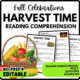 Women's History Month Harvest Time Reading Comprehension Worksheet-Printable and Editable