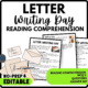 Letter Writing Day Reading Comprehension Worksheet-Printable and Editable