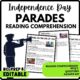 Parades on the 4th of July Reading Comprehension Worksheet-Printable and Editable