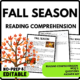 Women's History Month Fall Season Reading Comprehension Worksheet-Printable and Editable