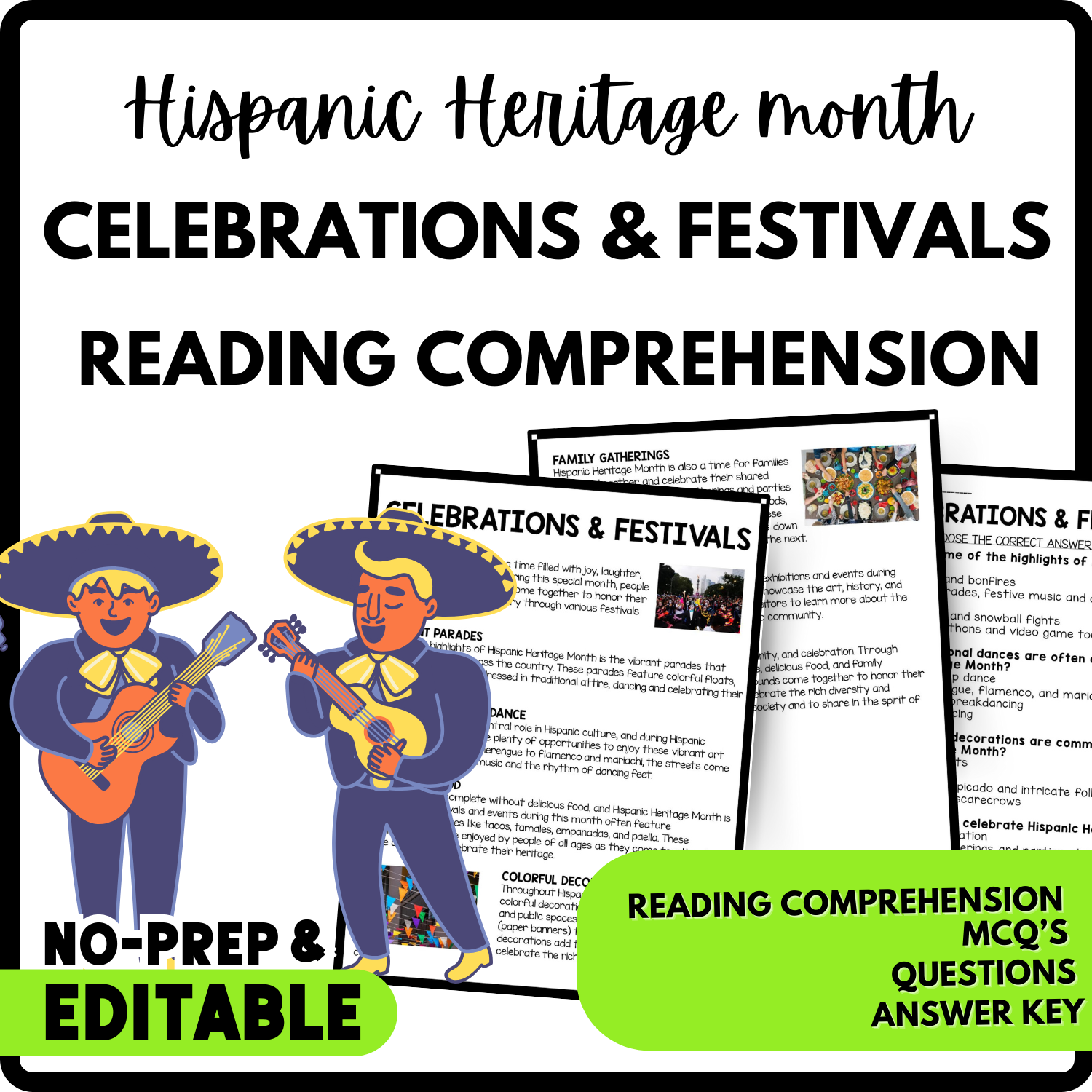 Women's History Month Celebrations & Festivals Reading Comprehension Worksheet-Printable and Editable