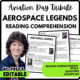 Aerospace Legends Reading Comprehension Worksheet-Printable and Editable