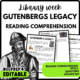 Gutenberg's Legacy Reading Comprehension Worksheet-Printable and Editable