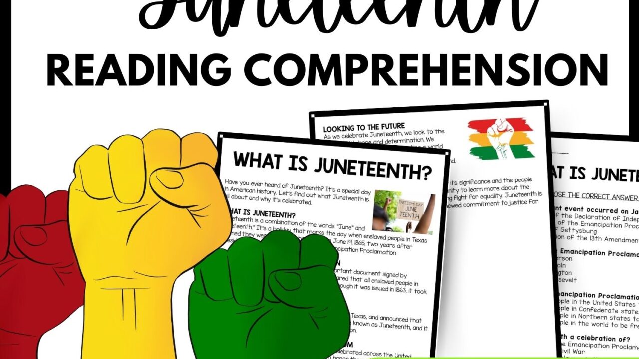 What Is Juneteenth? Reading Comprehension Worksheet-Printable and Editable