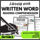 Written Word Appreciation Reading Comprehension Worksheet-Printable and Editable