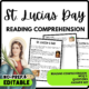 St. Lucia's Day Reading Comprehension Worksheet-Printable and Editable