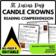 Candle Crowns Reading Comprehension Worksheet-Printable and Editable