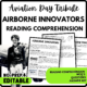Airborne Innovators Reading Comprehension Worksheet-Printable and Editable