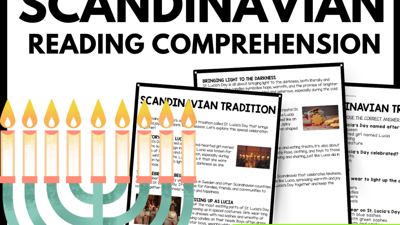 Scandinavian Tradition Reading Comprehension Worksheet-Printable and Editable