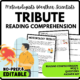 Meteorology Tribute Reading Comprehension Worksheet-Printable and Editable