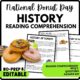 History of Donuts Reading Comprehension Worksheet-Printable and Editable