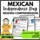 Mexican Independence Day Reading Comprehension Worksheet-Printable and Editable