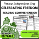 Celebrating Freedom Reading Comprehension Worksheet-Printable and Editable