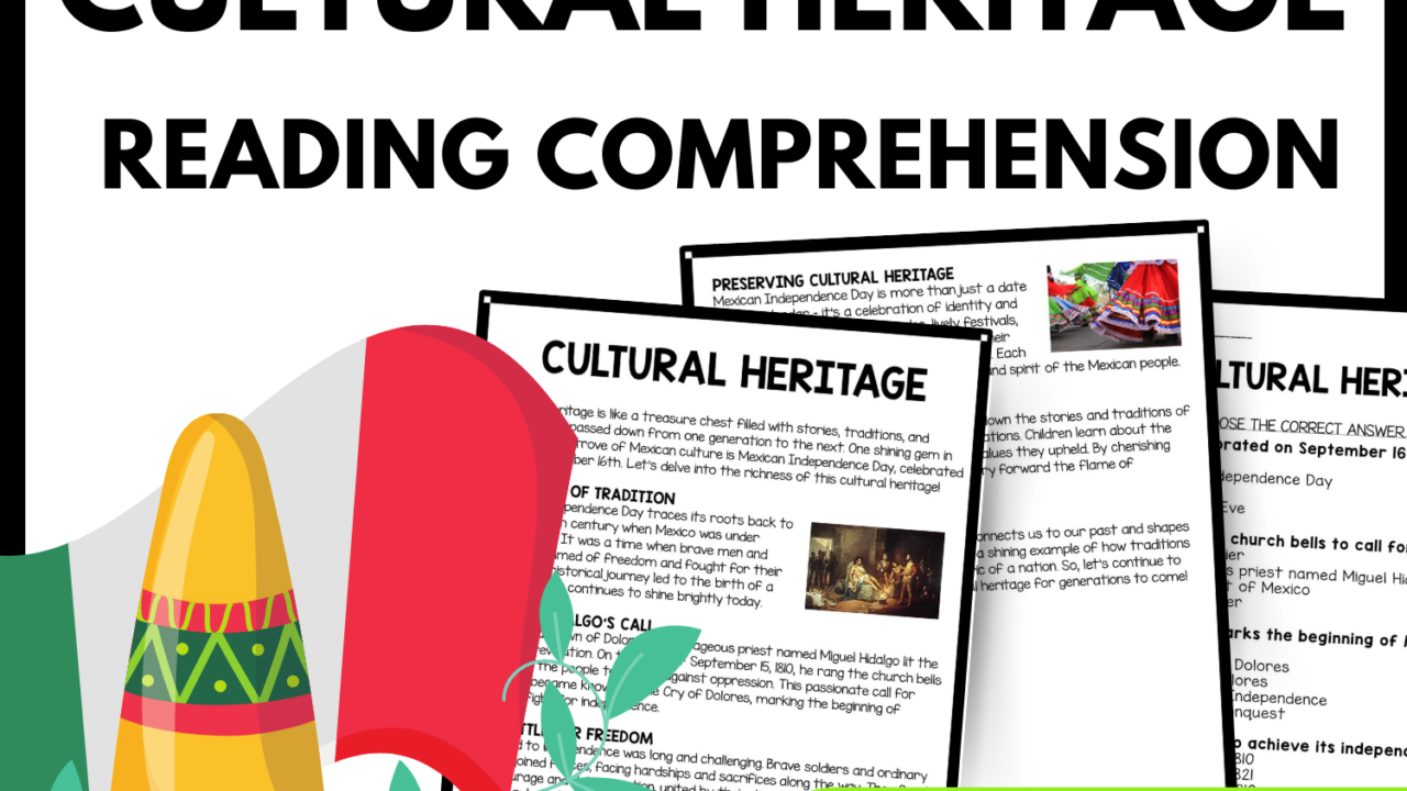 Cultural Heritage Reading Comprehension Worksheet-Printable and Editable