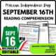 September 16th Reading Comprehension Worksheet-Printable and Editable