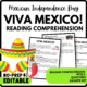 Viva Mexico! Reading Comprehension Worksheet-Printable and Editable
