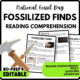 Fossilized Finds Reading Comprehension Worksheet-Printable and Editable