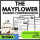 The Mayflower Reading Comprehension Worksheet-Printable and Editable