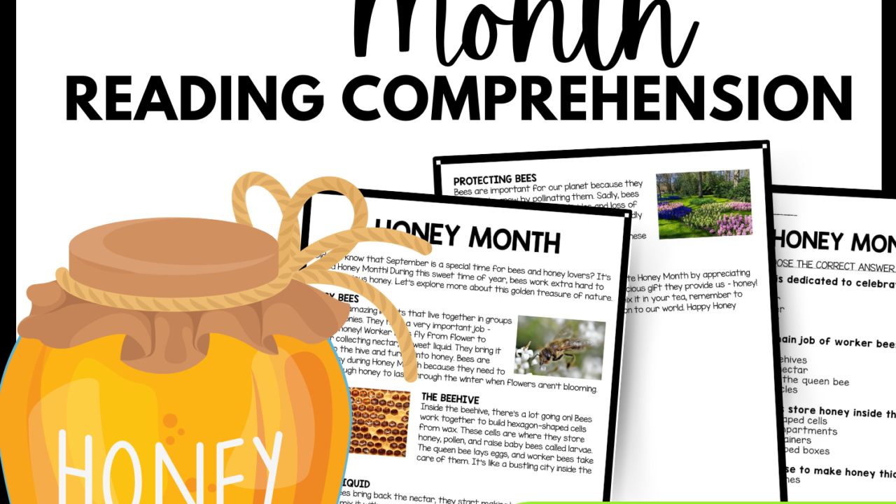 Women's History Month Honey Month Reading Comprehension Worksheet-Printable and Editable