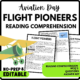 Flight Pioneers Reading Comprehension Worksheet-Printable and Editable