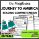 Journey to America Reading Comprehension Worksheet-Printable and Editable