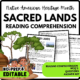 Sacred Lands Reading Comprehension Worksheet-Printable and Editable