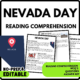 Nevada Day Reading Comprehension Worksheet-Printable and Editable