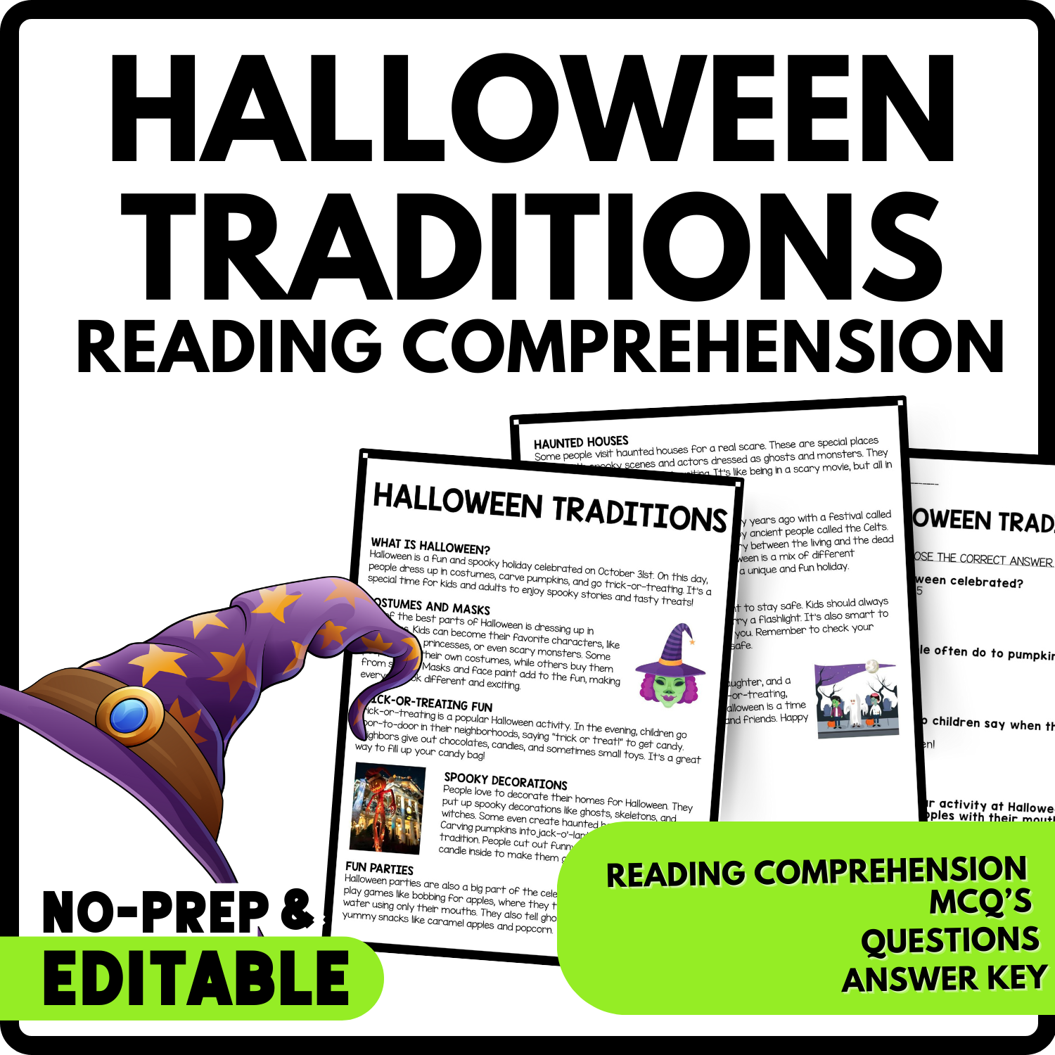 Women's History Month Holiday Traditions Reading Comprehension Worksheet-Printable and Editable
