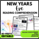 New Years Eve Reading Comprehension Worksheet-Printable and Editable